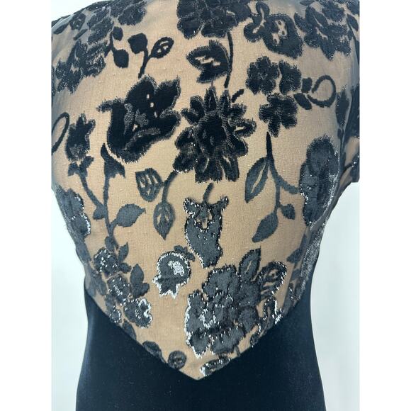 Vintage Tom Barra Size 8 Black Velvet Evening Gown Dress Christmas NYE Formal - Picture 5 of 12